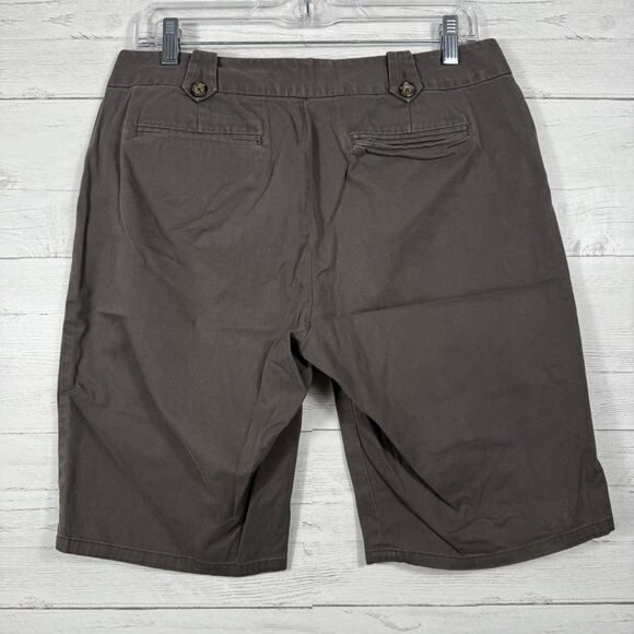 Banana Republic Womens size 10 stretch brown chino shorts cotton spandex - Picture 2 of 3